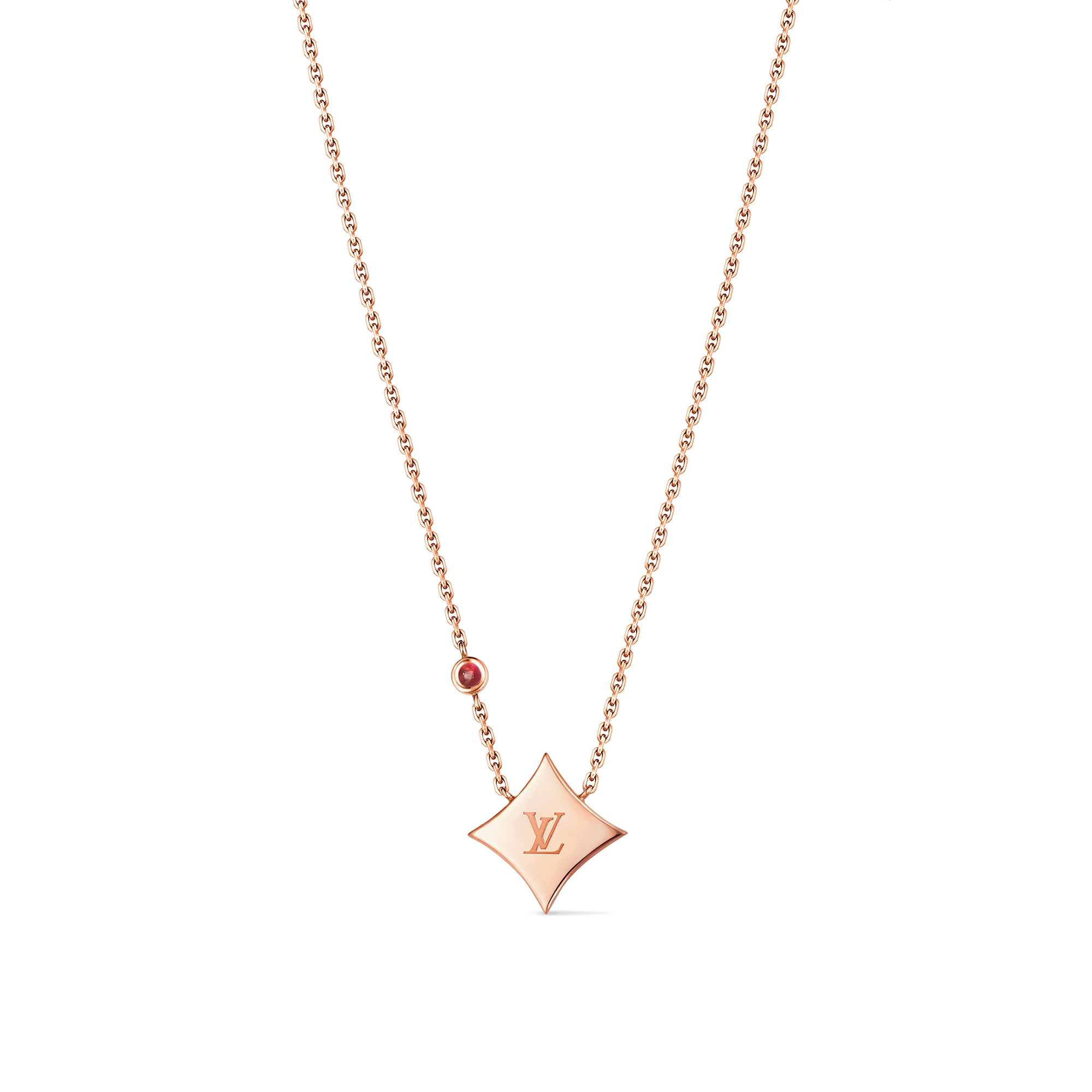 COLOR BLOSSOM BB CNY STAR 18K 金光玉髓红宝石项链- LV | 路易